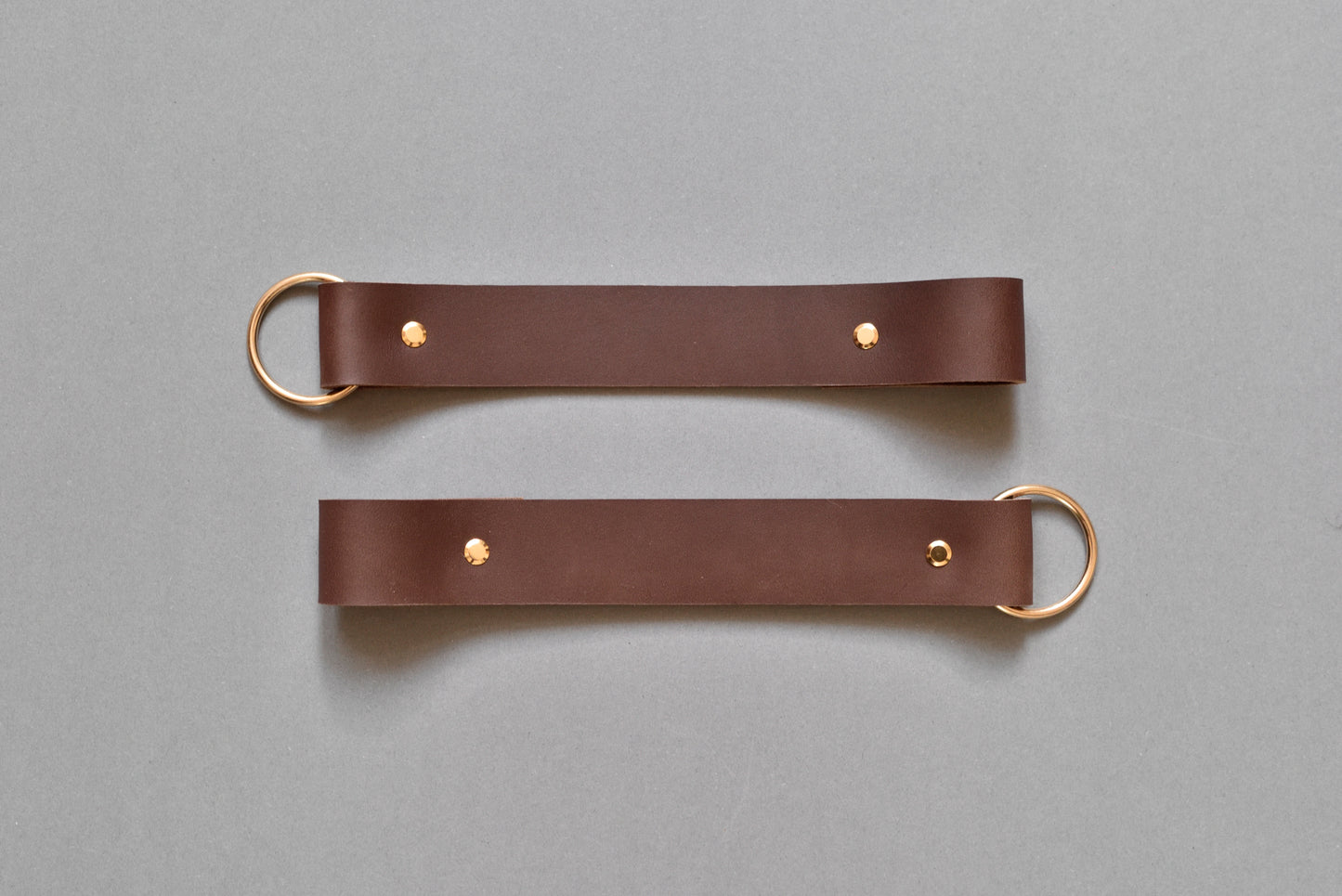 Dark Brown Ceiling-Mounted Leather Strap Lade Maxi #4 - 2 pieces 