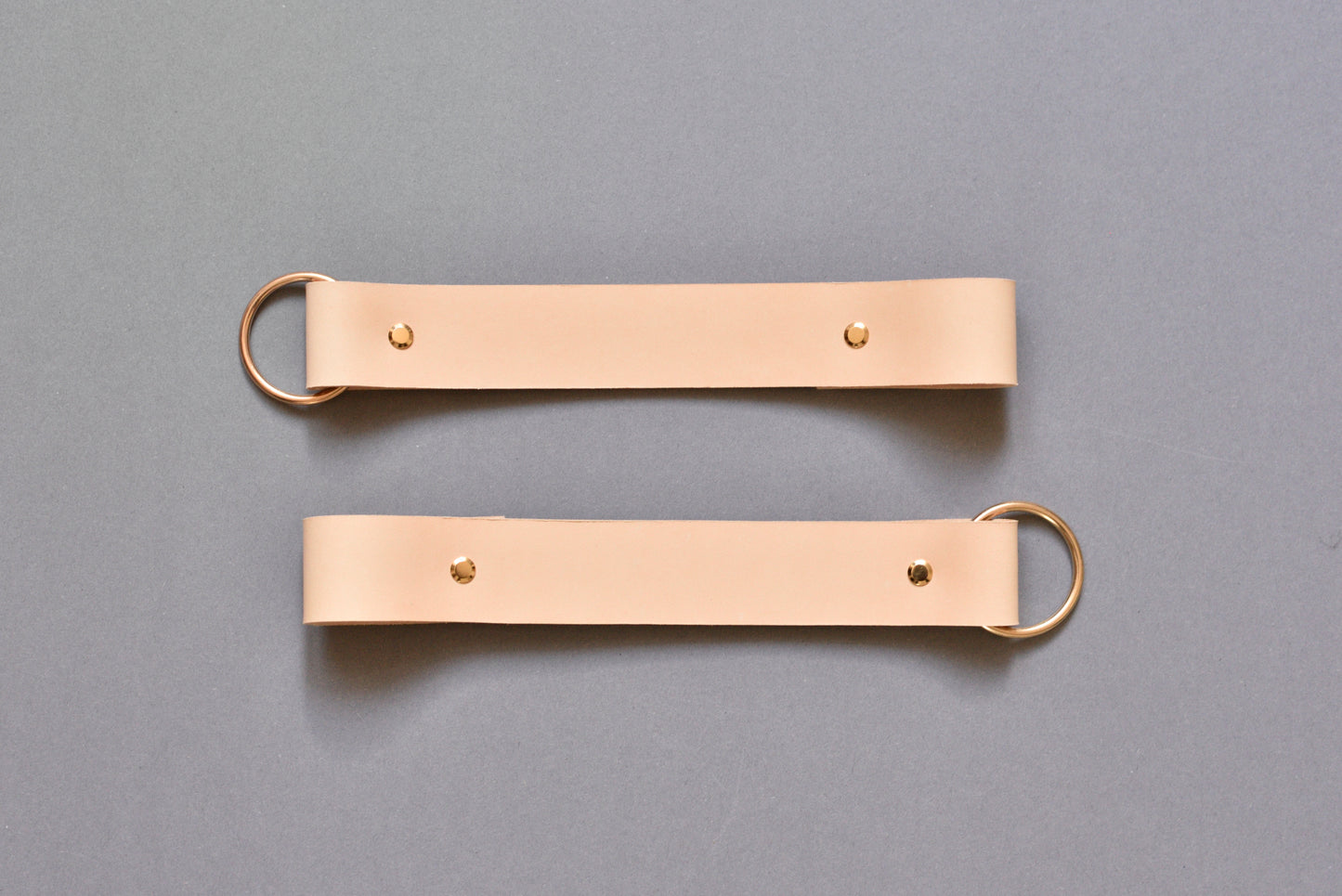 Natural Undyed Ceiling-Mounted Leather Strap - 2 pieces Lade Maxi