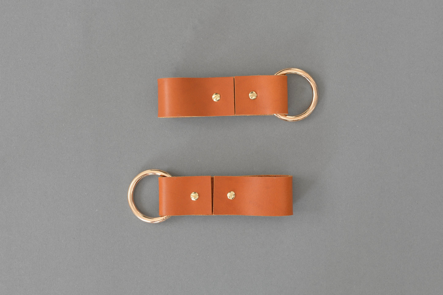 Light Brown Ceiling-Mounted Leather Strap Lade Maxi #2 - 2 pieces 